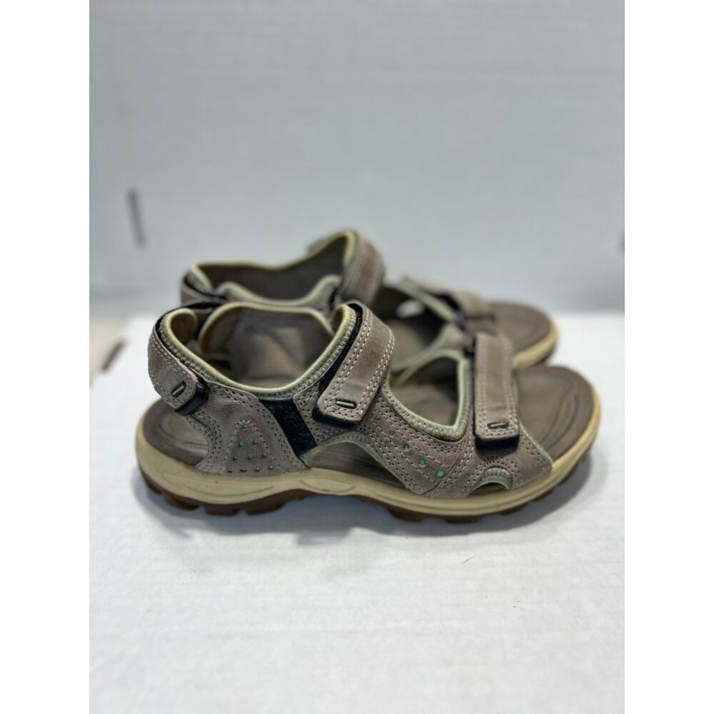 Ecco Womens off road Sandals Size 6 or 37 lite moon rock Leather Open Toe